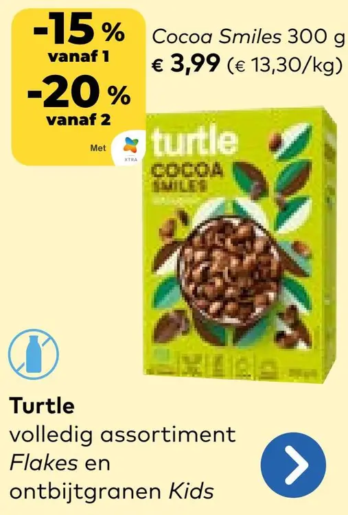 Aanbieding: Turtle volledig assortiment Flakes en ontbijtgranen Kids