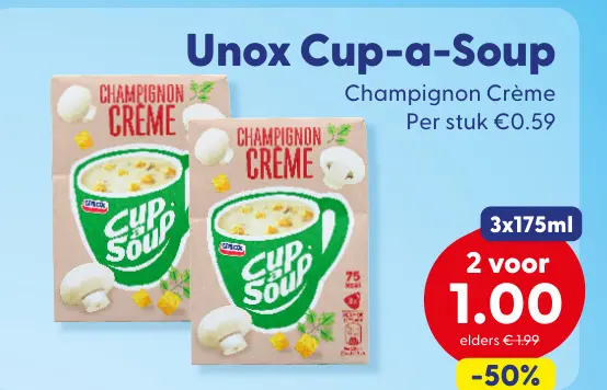 Aanbieding: Cup-a-Soup Champignon Crème