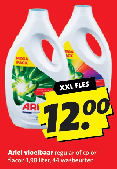 Aanbieding: Ariel vloeibaar regular of color