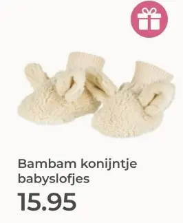 Aanbieding: konijntje babyslofjes