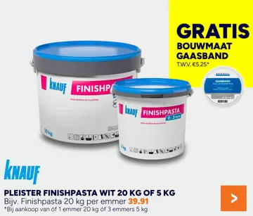 Aanbieding: Pleister finishpasta wit