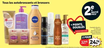 Offre: Tous les autobronzants et bronzers