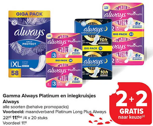 Aanbieding: Gamma Platinum en inlegkruisjes