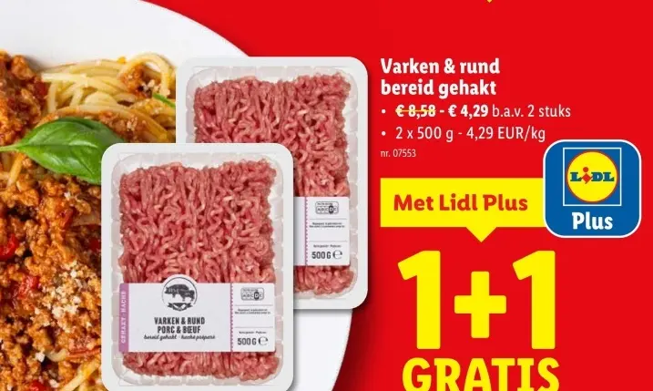 Promotie: Varken & rund bereid gehakt