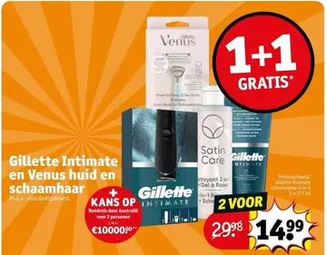 Aanbieding: Gillette Intimate en Venus huid en schaamhaar