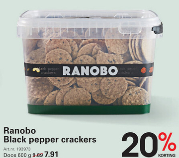 Aanbieding: Ranobo Black pepper crackers