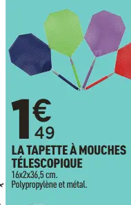 Offre: La tapette à mouches télescopique