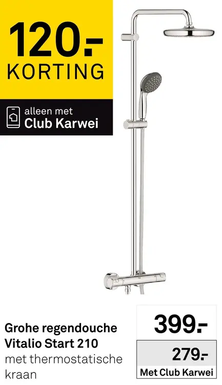 Aanbieding: Regendouche Vitalio Start 210