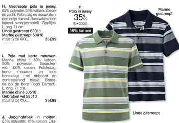Aanbieding: Gestreepte polo in jersey