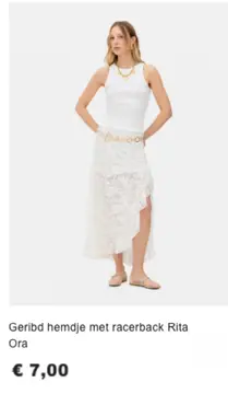 Aanbieding: Geribd hemdje met racerback Rita