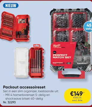 Promotie: Set in Packout organizer "Slim"