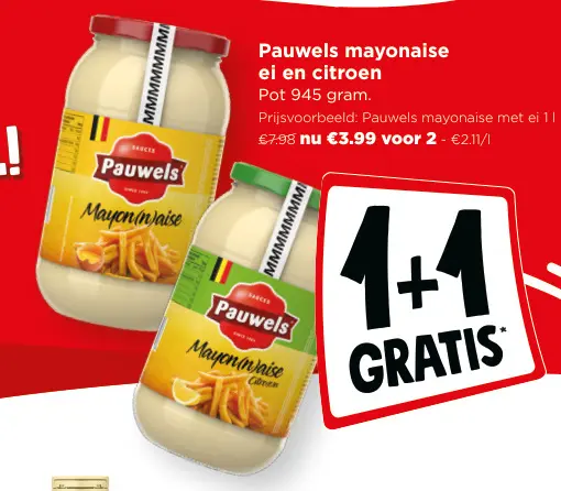 Promotie: Pauwels mayonaise ei en citroen