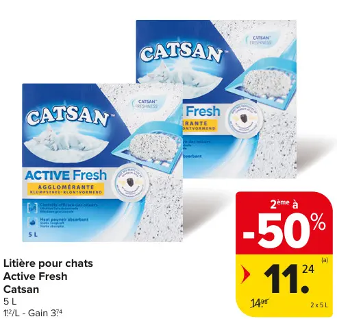 Offre: Litière pour chats Active Fresh