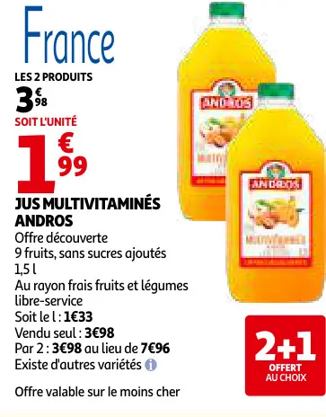 Promotie: Jus multivitaminés