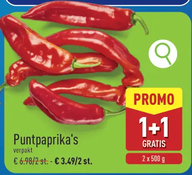 Promotie: Puntpaprika's