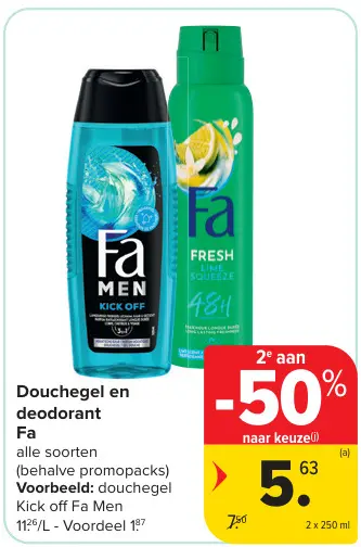 Promotie: Douchegel en deodorant