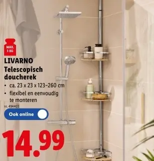 Promotie: Telescopisch doucherek