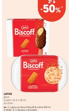 Offre: glace au biscuit Biscoff & crème