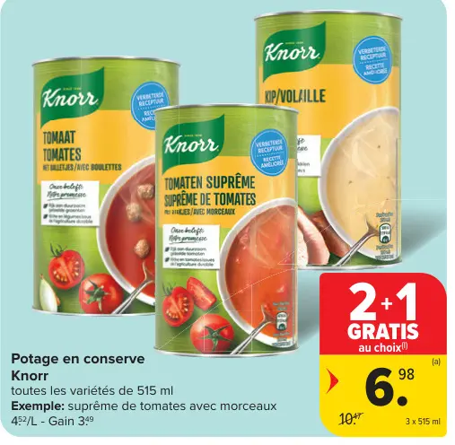 Offre: Potage en conserve