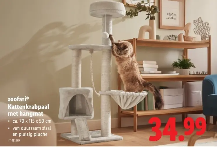 Aanbieding: Kattenkrabpaal met hangmat