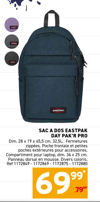 Offre: Sac a dos EASTPAK day pak'r pro