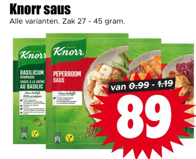 Aanbieding: Knorr saus