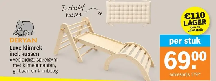 Promotie: Luxe klimrek incl. kussen