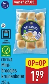 Aanbieding: Mini-broodjes kruidenboter