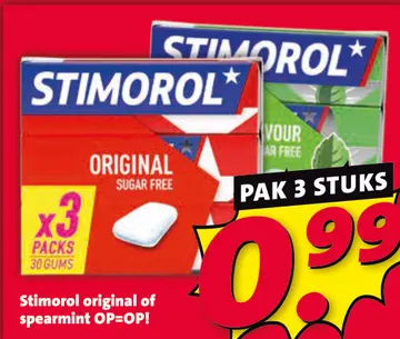 Aanbieding: Stimorol original of spearmint