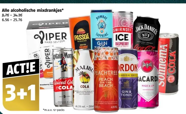 Aanbieding: Alle alcoholische mixdrankjes