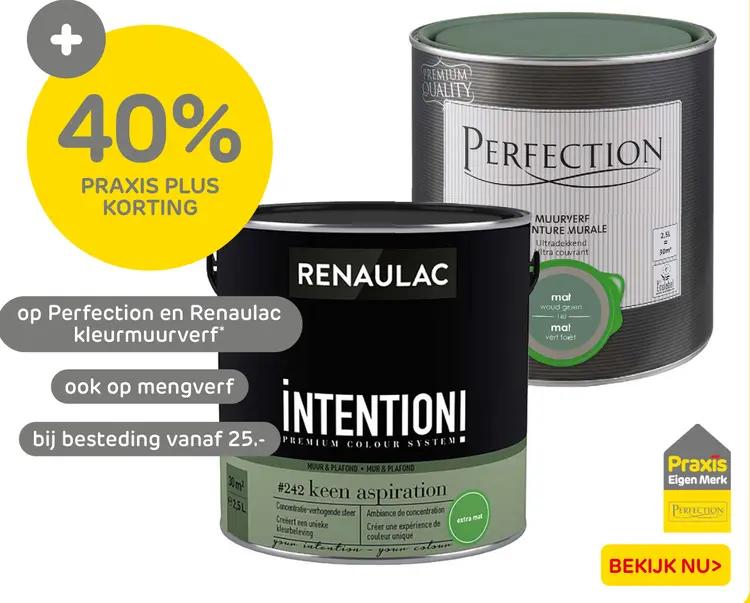 Aanbieding: Perfection en Renaulac kleurmuurverf