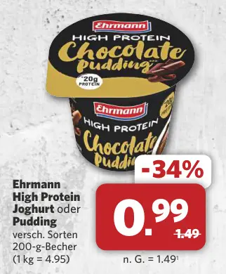 Aanbieding: High Protein Joghurt oder Pudding