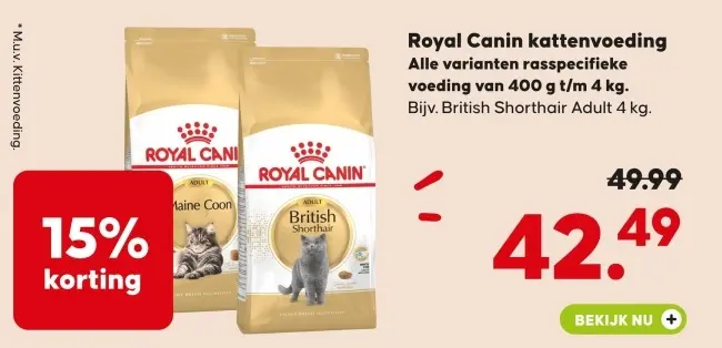 Aanbieding: Royal Canin kattenvoeding