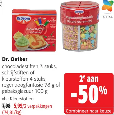 Promotie: Chocoladestiften, schrijfstiften of kleurstoffen, regenboogfantasie of gebaksglazuur