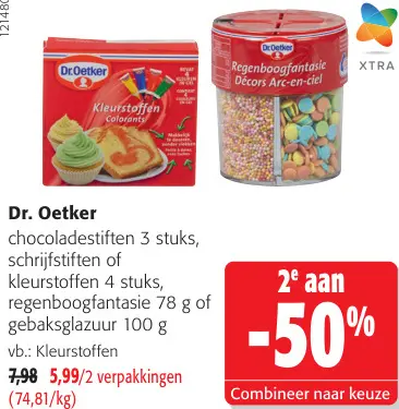 Promotie: Chocoladestiften, schrijfstiften of kleurstoffen, regenboogfantasie of gebaksglazuur