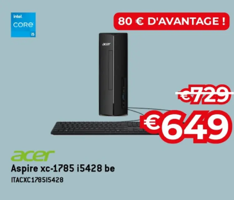 Offre: Aspire xc-1785 i5428 be