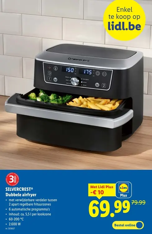 Promotie: Dubbele airfryer