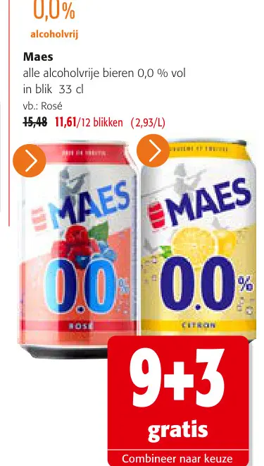Promotie: alle alcoholvrije bieren 0,0 % vol