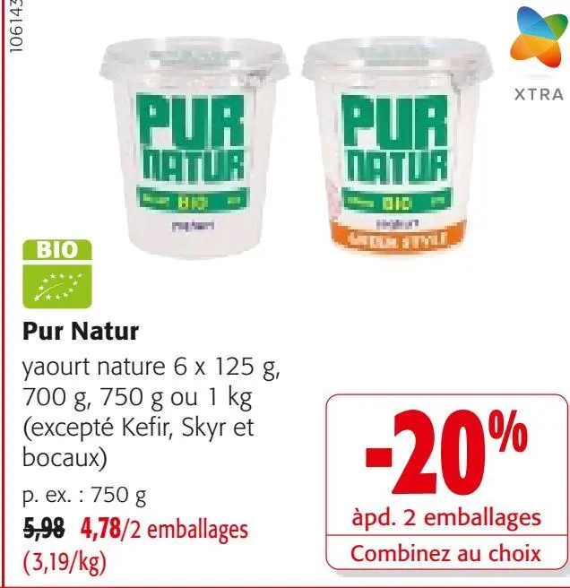 Offre: Yaourt nature