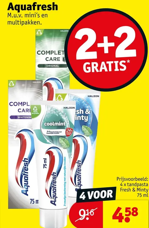 Promotie: Aquafresh tandpasta