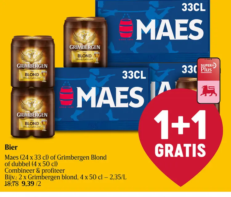Aanbieding: Maes of Grimbergen Blond