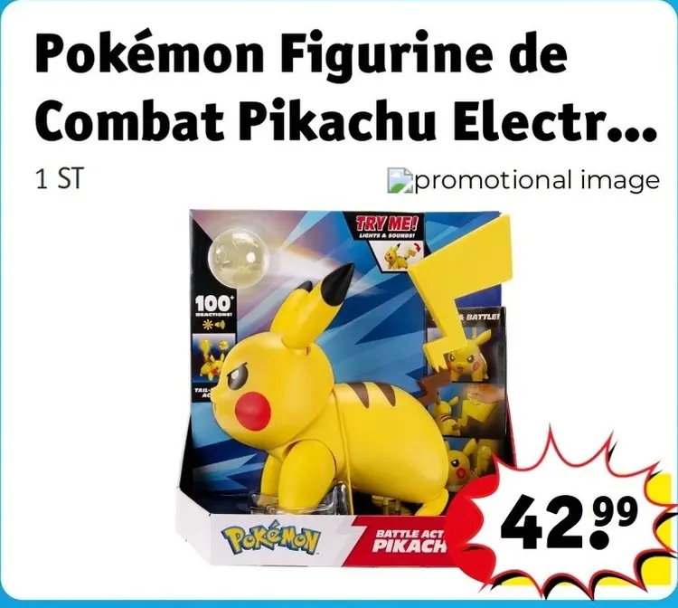 Offre: Figurine de Combat Pikachu Electr...