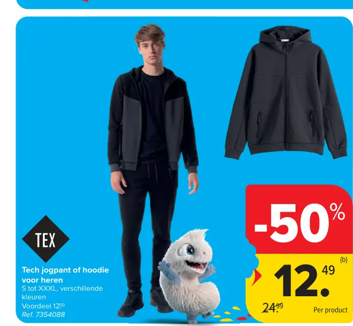 Promotie: Tech jogpant of hoodie voor heren