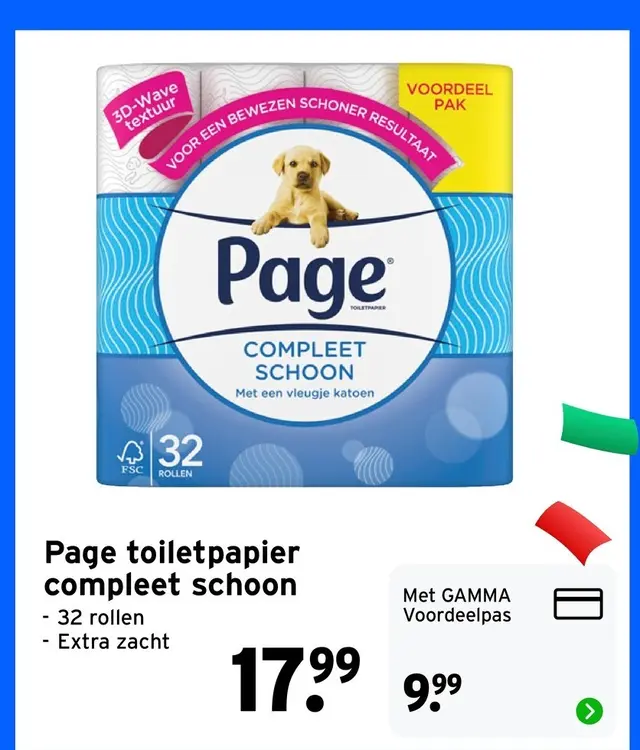 Aanbieding: Page toiletpapier compleet schoon
