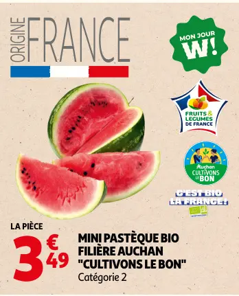 Offre: Mini pastèque bio