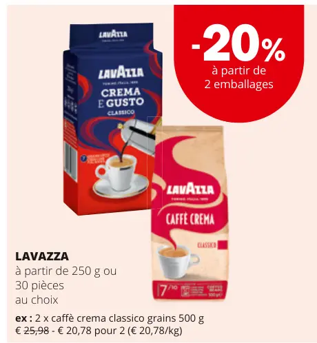 Offre: caffè crema classico grains