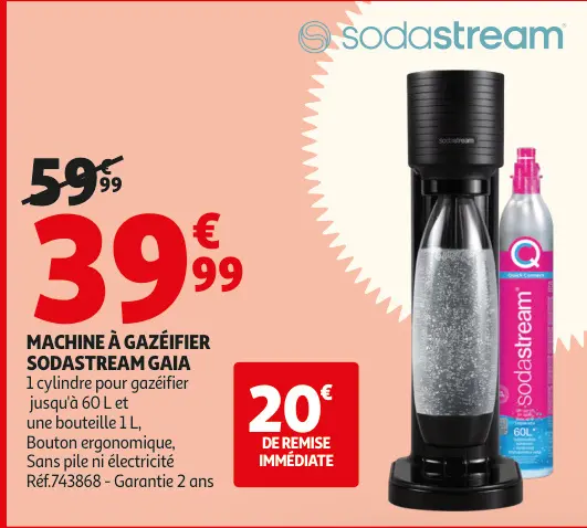 Offre: Machine à gazéifier sodastream gaia