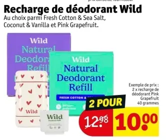 Offre: Recharge de déodorant