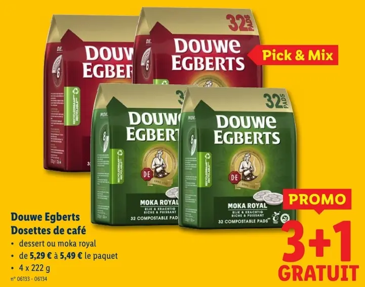 Offre: Dosettes de café