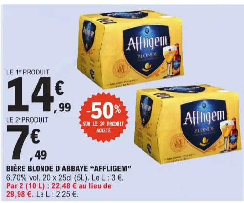 Aanbieding: Bière blonde d'abbaye "Affligem"